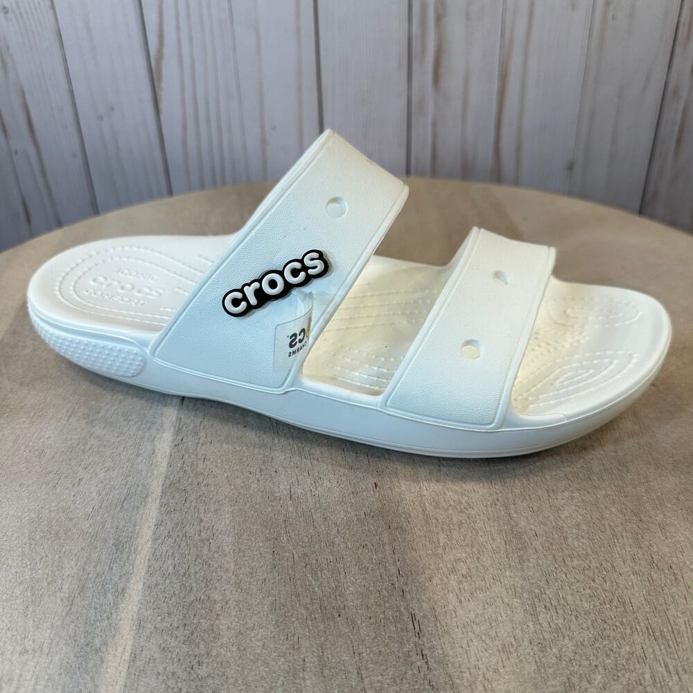 Crocs Classic Slide White 206761-100 Mens 9 Womens 11 NEW Sandals